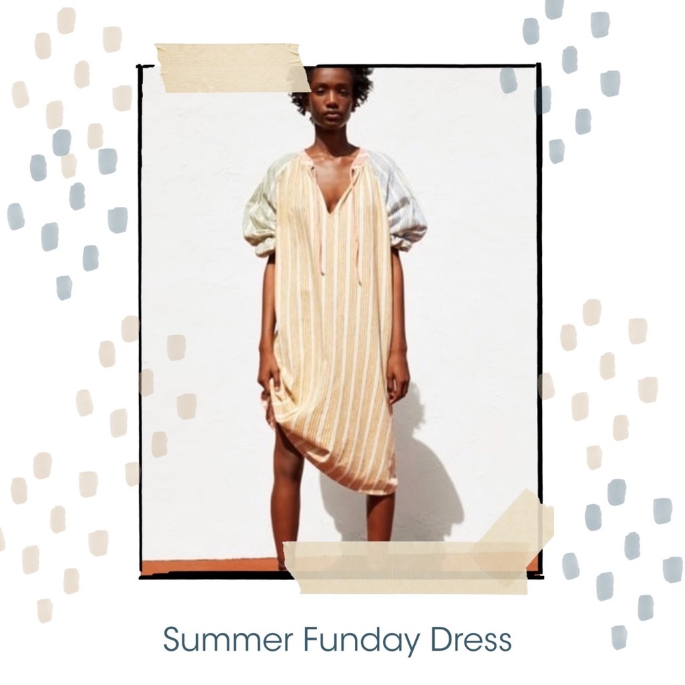 Rustic Multi-striped Summer Dress